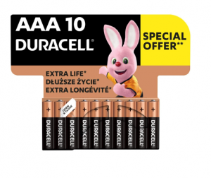 Duracell   Basic AAA 1.5V LR03 10  (5000394152557)  - babypremium.com.ua