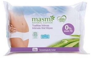 Masmi Органические влажные салфетки для интимной гигиены, 20 шт Masmi Органические влажные салфетки для интимной гигиены, 20 шт в интернет-магазине babypremium.com.ua