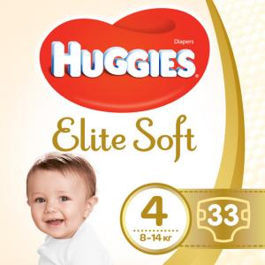 ϳ Huggies Elite Soft Jumbo 4 (8-14 ) 33  (5029053547787/5029053572604)  - babypremium.com.ua