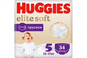 Huggies - Elite Soft Pants 5 (12-17) Mega 34 . (5029053549354)  - babypremium.com.ua