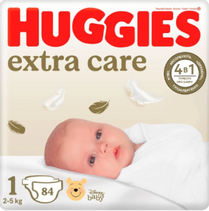 ϳ Huggies Extra Care (2-5) 84 . (1) 5029053578057  - babypremium.com.ua