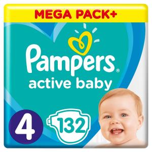  Pampers Active Baby Mega pack 4 (9-14) 132 . (8001090951618)  - babypremium.com.ua
