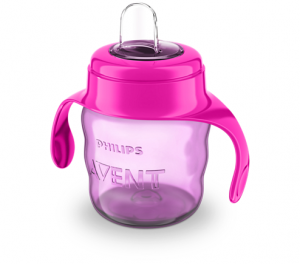Avent Чашка-непроливайка с мягким носиком розовая 200 мл 6+ 1 шт. (SCF551/03) 8710103854364 в интернет-магазине babypremium.com.ua