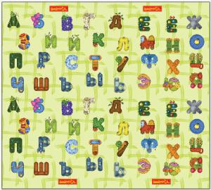 BabyPol Игровой коврик Забавный алфавит 1,8 м. х 2,0 м. х 10 мм. в интернет-магазине babypremium.com.ua