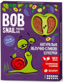 Bob Snail Натуральні цукерки Яблуко-Слива 30г 4820162520279 в інтернет-магазині babypremium.com.ua