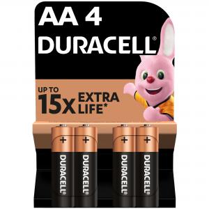 Duracell Лужні батарейки AA (LR06) MN1500 4 шт (5000394052536) в інтернет-магазині babypremium.com.ua