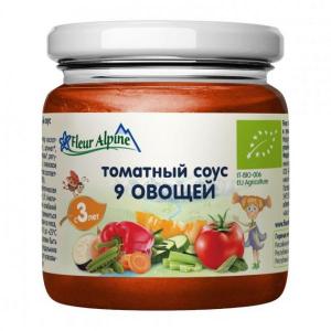 Fleur Alpine Дитячий томатний соус органічний 9 овочів, з 3 років, 95 г (8016874060738) в інтернет-магазині babypremium.com.ua