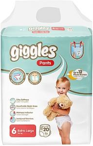 Giggles Підгузки-трусики дитячі Pants 6 XL (15+ кг) 20 шт 8680131205165 в інтернет-магазині babypremium.com.ua
