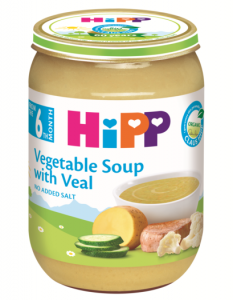 HiPP Пюре Овочевий суп з ніжною телятиною, 190г (9062300132257) в інтернет-магазині babypremium.com.ua