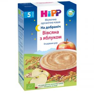 HiPP Молочна органічна каша «Вівсяна з яблуком» «На добраніч» 9062300118701 / 9062300140276 в інтернет-магазині babypremium.com.ua