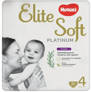 Huggies - Elite Soft Platinum Mega 4 (9-14 ) 22  (5029053549187)   1-3   - babypremium.com.ua