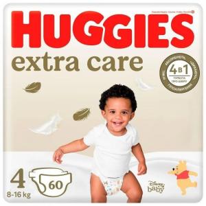 Підгузки Huggies EXTRA CARE (8-14кг) 60 шт (4) 5029053578118 в інтернет-магазині babypremium.com.ua