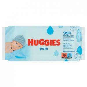 Huggies Вологі серветки Pure, 56 шт. 5029053550039 в інтернет-магазині babypremium.com.ua