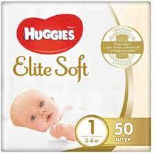 Подгузники Huggies Elite Soft (0-5кг) 50 шт (1) 5029053547930 в интернет-магазине babypremium.com.ua