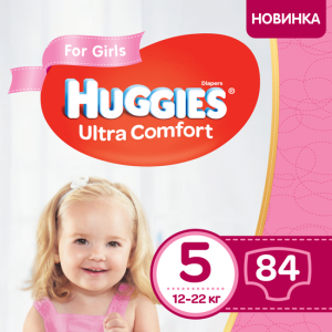 Huggies Подгузники Ultra Comfort 5 (12-22 кг) для девочек, 84 шт Box Girl 5029053565668 / 5029053547862 в интернет-магазине babypremium.com.ua