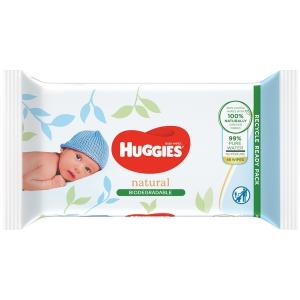 Huggies Вологі серветки Pure Bio, 48 шт. 5029053578286 в інтернет-магазині babypremium.com.ua