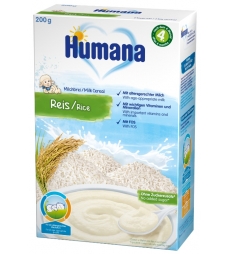 Humana Хумана Каша молочная рисовая, 200 г, с 6 мес 4031244775603 в интернет-магазине babypremium.com.ua