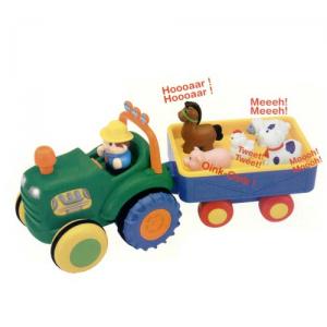 Kiddieland - preschool Трактор с трейлером (на колесах, свет, озвуч. укр. яз.) 024753 в интернет-магазине babypremium.com.ua