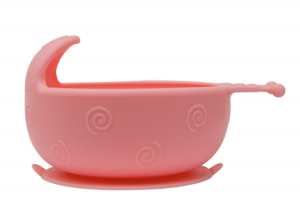 KinderenOK Силіконова тарілка на присосці Happy Meal, рожева (201113) (12436001551) в інтернет-магазині babypremium.com.ua
