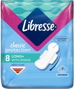 Libresse Прокладки гігієнічні Classic Protection Long+ 8шт (7322541233512) в інтернет-магазині babypremium.com.ua