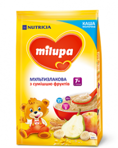 Milupa Каша молочная Мультизлаковая с фруктами 7 мес.+ 210гр 5900852930010 в интернет-магазине babypremium.com.ua