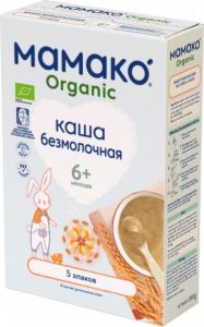 MAMAKO Organic Дитяча безмолочна каша 5 злаків для дітей з 6 місяців 200 г (8437022039312) в інтернет-магазині babypremium.com.ua