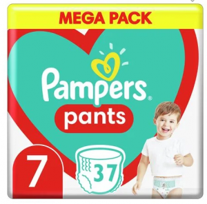 Підгузки - трусики Pampers Pants Extra Large 7 (17 кг) 37шт. (Унісекс) 8006540069622 ПІВ БОКСУ в інтернет-магазині babypremium.com.ua