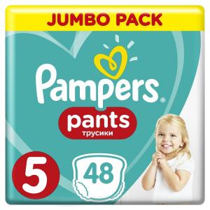 Подгузники - трусики Pampers Pants Junior 5 (12-18 кг) 48шт. (Унисекс) 4015400672906/8006540069325 в интернет-магазине babypremium.com.ua