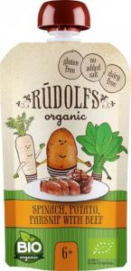 Rudolfs Овощное пюре с телятиной органическое 110 г (4751017942154) в интернет-магазине babypremium.com.ua