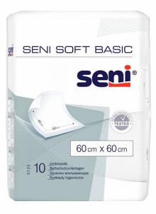 Гігієнічні пелюшки Seni Soft Basic 60х60 10 шт.(сіра пачка) 5900516692452 в інтернет-магазині babypremium.com.ua