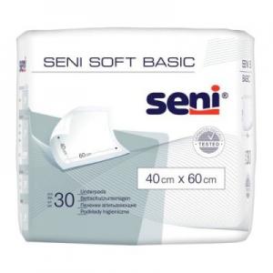 Seni Soft Basic Одноразовые пеленки 40х60 30шт. (серая пачка) 5900516692292 в интернет-магазине babypremium.com.ua