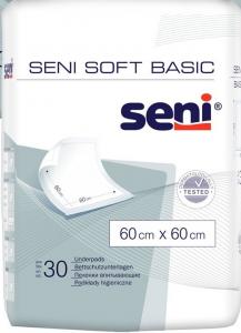 Гігієнічні пелюшки Seni Soft Basic 60х60 30шт. (сіра пачка) 5900516692308 в інтернет-магазині babypremium.com.ua