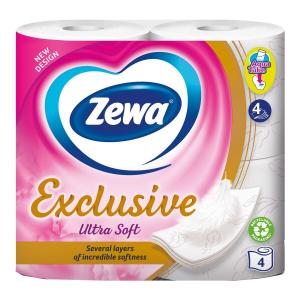 Zewa Туалетний папір Exclusive Ультра м'яка 4сл 4 рулони (7322541188546) в інтернет-магазині babypremium.com.ua
