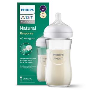 Avent Пляшечка для годування скляна Philips Natural Природний потік, 240 мл., 1 шт. (SCY933/01) 8710103990772 в інтернет-магазині babypremium.com.ua