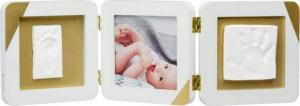 Baby Art - Рамочка тройная с отпечатком ручки и ножки малыша, Золотой Кант (3601098600) в интернет-магазине babypremium.com.ua