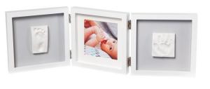 Baby Art Тройная рамка квадратная Бело-серая (3601095500) в интернет-магазине babypremium.com.ua
