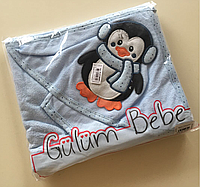 BabyDo Полотенце Пингвин голубой Gulum Bebe (код 270) 8487321047594 в интернет-магазине babypremium.com.ua