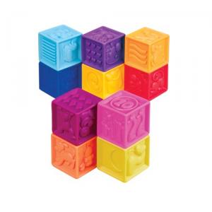 Battat Розвиваючі силіконові кубики (BX1002Z) - ПОРАХУЙ-НО! (10 кубиків, у сумочці) в інтернет-магазині babypremium.com.ua