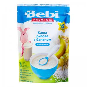 Bebi Каша молочна Рисова з бананом Преміум 8606019654276 в інтернет-магазині babypremium.com.ua