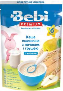 Bebi Premium Каша молочна Пшенична з печивом і Грушею 200г 8606019654283 в інтернет-магазині babypremium.com.ua