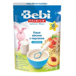 Bebi Premium Каша молочная Овсяная с персиком 200г 8606019654306 в интернет-магазине babypremium.com.ua