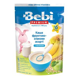 Bebi Каша молочна Фруктово-злакове асорті Преміум 8606019654313 в інтернет-магазині babypremium.com.ua