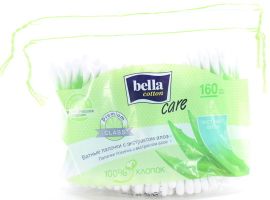 Bella Палочки гигиенические Cotton Care с экстрактом алоэ 160 шт (5900516401665) в интернет-магазине babypremium.com.ua