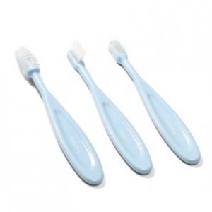 BabyOno Набір блакитних зубних щіток 3 шт. 550/02 (5901435412091) в інтернет-магазині babypremium.com.ua