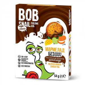 Bob Snail Мармелад Яблуко-Манго-Гарбуз-Чіа-Бельгійський молочний шоколад 54г (4820219341116) в інтернет-магазині babypremium.com.ua