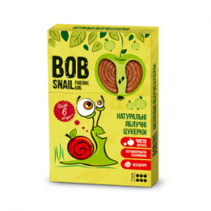 Bob Snail Натуральні цукерки Яблуко 60г 4820162520149 в інтернет-магазині babypremium.com.ua