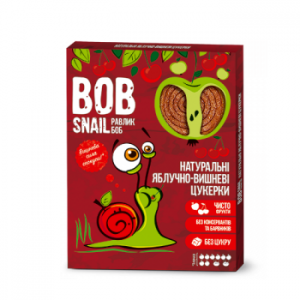 Bob Snail Натуральні цукерки Яблуко-вишня 60 г 4820162520347 в інтернет-магазині babypremium.com.ua