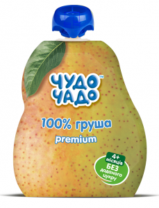 Чудо-Чадо Пюре Premium Груша без цукру (90г) 4м+ 4820016254091 (пауч) в інтернет-магазині babypremium.com.ua