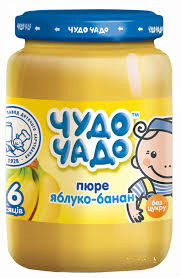 Чудо-Чадо Пюре Яблоко банан без сахара 6м+ 170 г 4820016253353 в интернет-магазине babypremium.com.ua