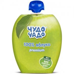 Чудо-Чадо Пюре фруктовое натуральное стерилизованное Яблоко Premium, от 4мес, 90г (4820016254077) в интернет-магазине babypremium.com.ua